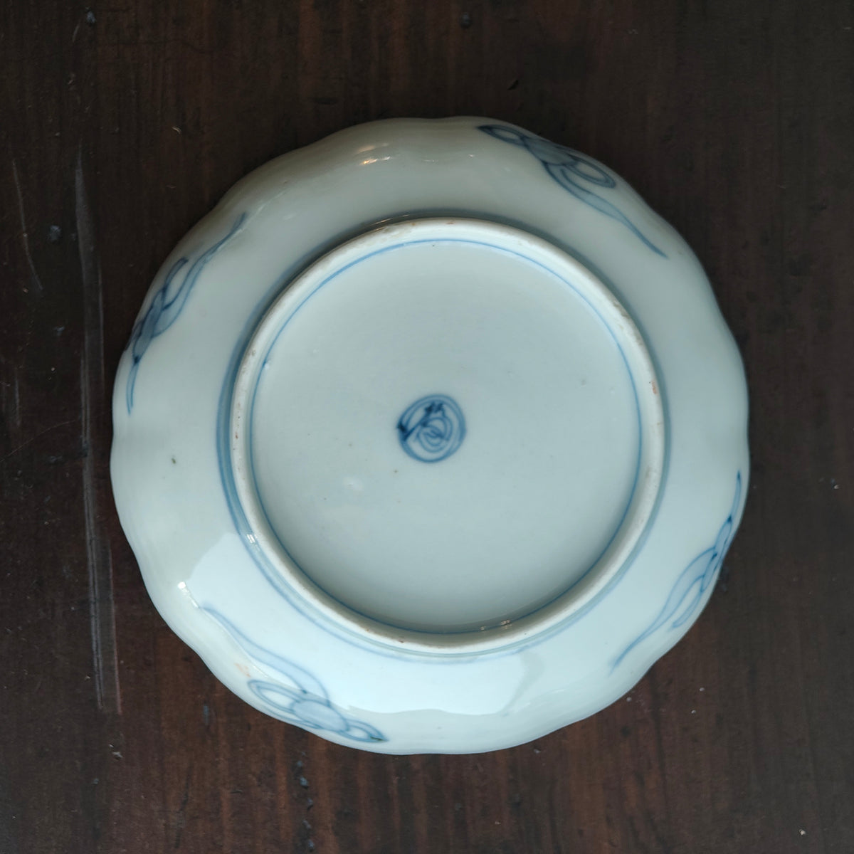江戸古伊万里 染錦 うずら図 小皿 8客