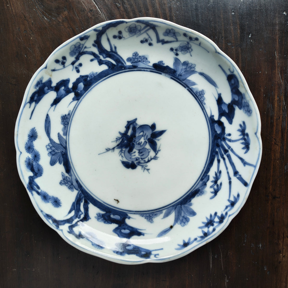 江戸 古伊万里 渦福 7寸皿 6客組