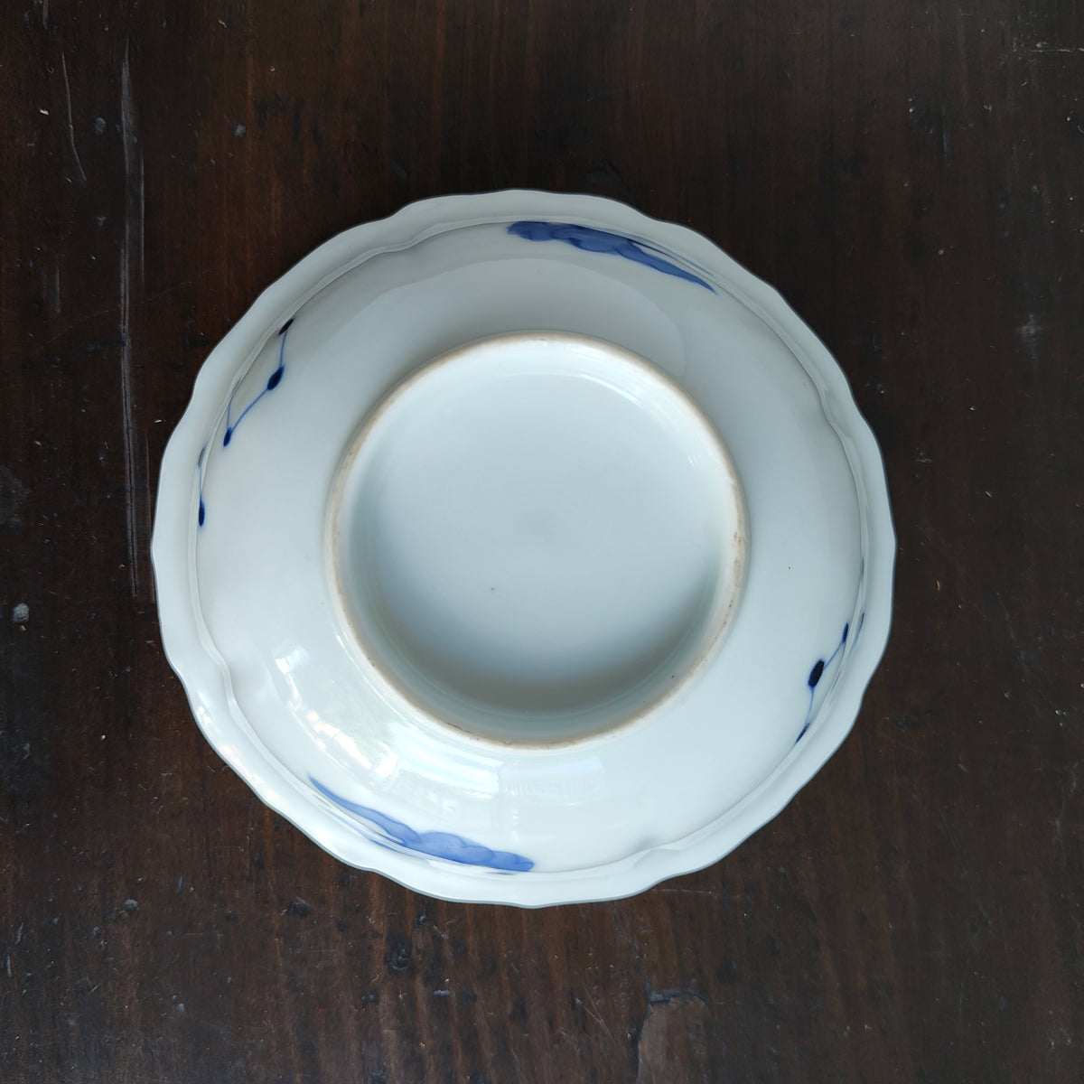 明治 伊万里 白磁 陽刻 麒麟 小なます皿 5客組