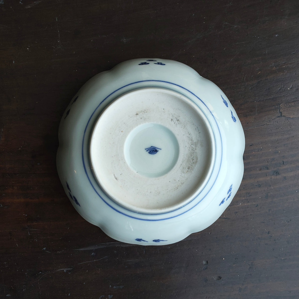 伊万里 染付 楼閣山水図 蕎麦皿 5客組